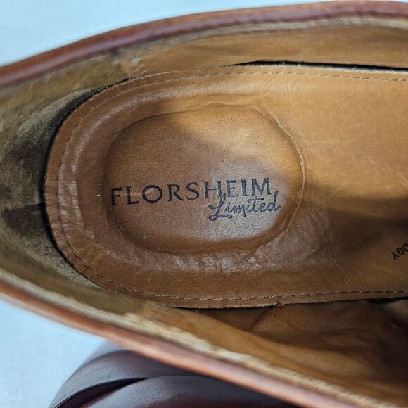 Florsheim Marlton Limited Cognac Leather with Suede Oxfords Men's 12D - Picture 6 of 9